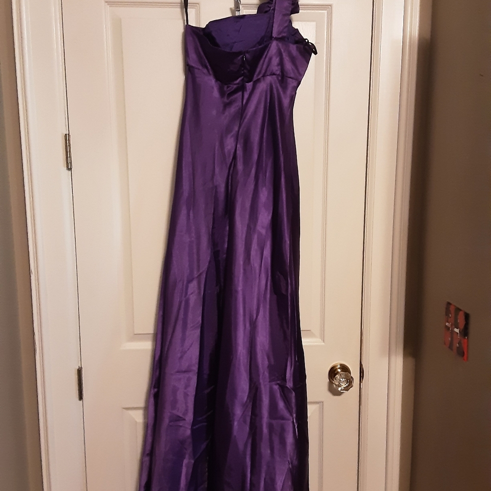Fiesta Rich Purple Satin Gown
